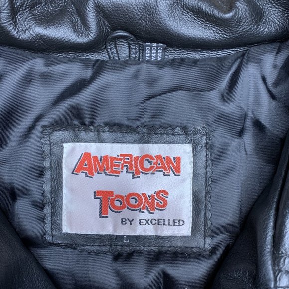 Vintage Betty Boop American Toons Adult Leather Jacket Size Large - Picture 3 of 8